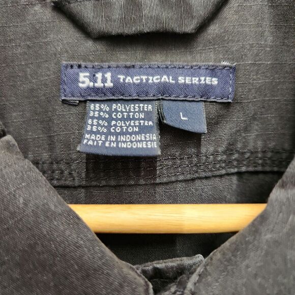 5:11 Tactical Long Sleeve Button Up Workwear Outdoor Shirt Large Padded Elbow - Picture 3 of 11